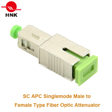 Sc / APC Singlemode macho a hembra Fix Atenuador de fibra óptica
